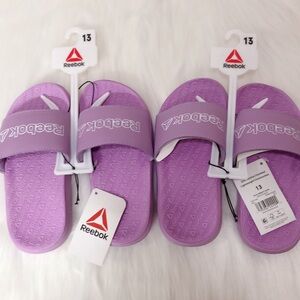 2 pairs of Reebok Girls Size 13 Purple Slippers